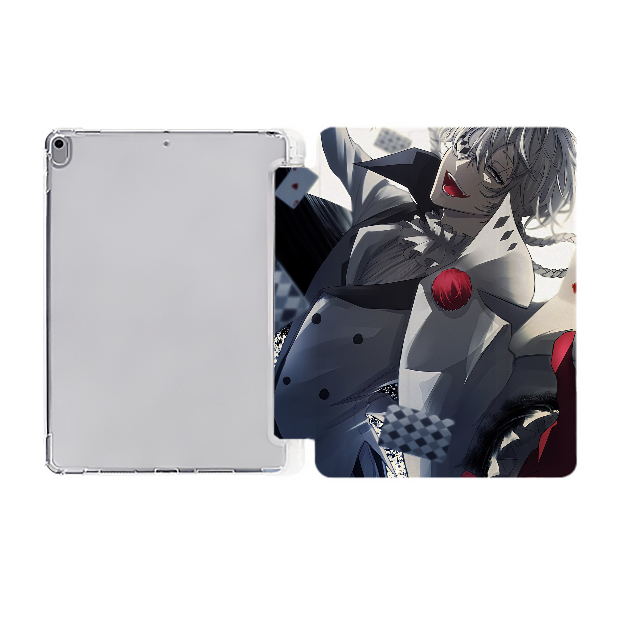 （画像用） 文豪ストレイドッグス Bungo Stray Dogs IPad ケース ペン収納付き 三つ折りスタンド PUレザー×シリコン 対応機種9.5/10.5/10.9インチ